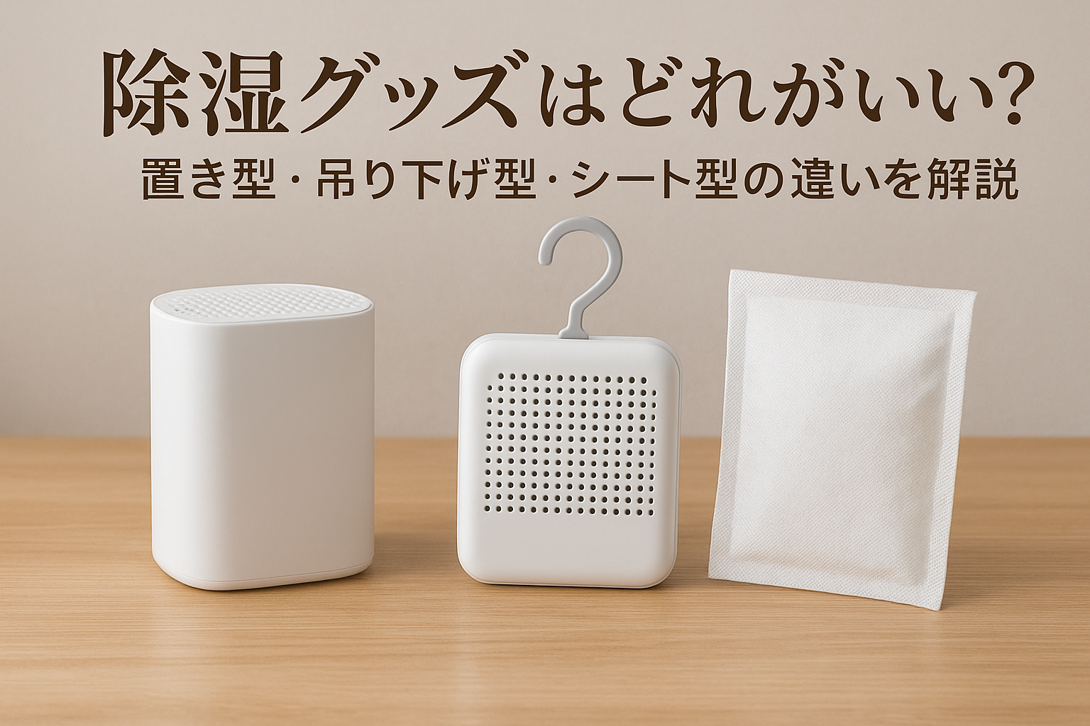 除湿グッズはどれがいい？置き型・吊り下げ型・シート型の違いを解説