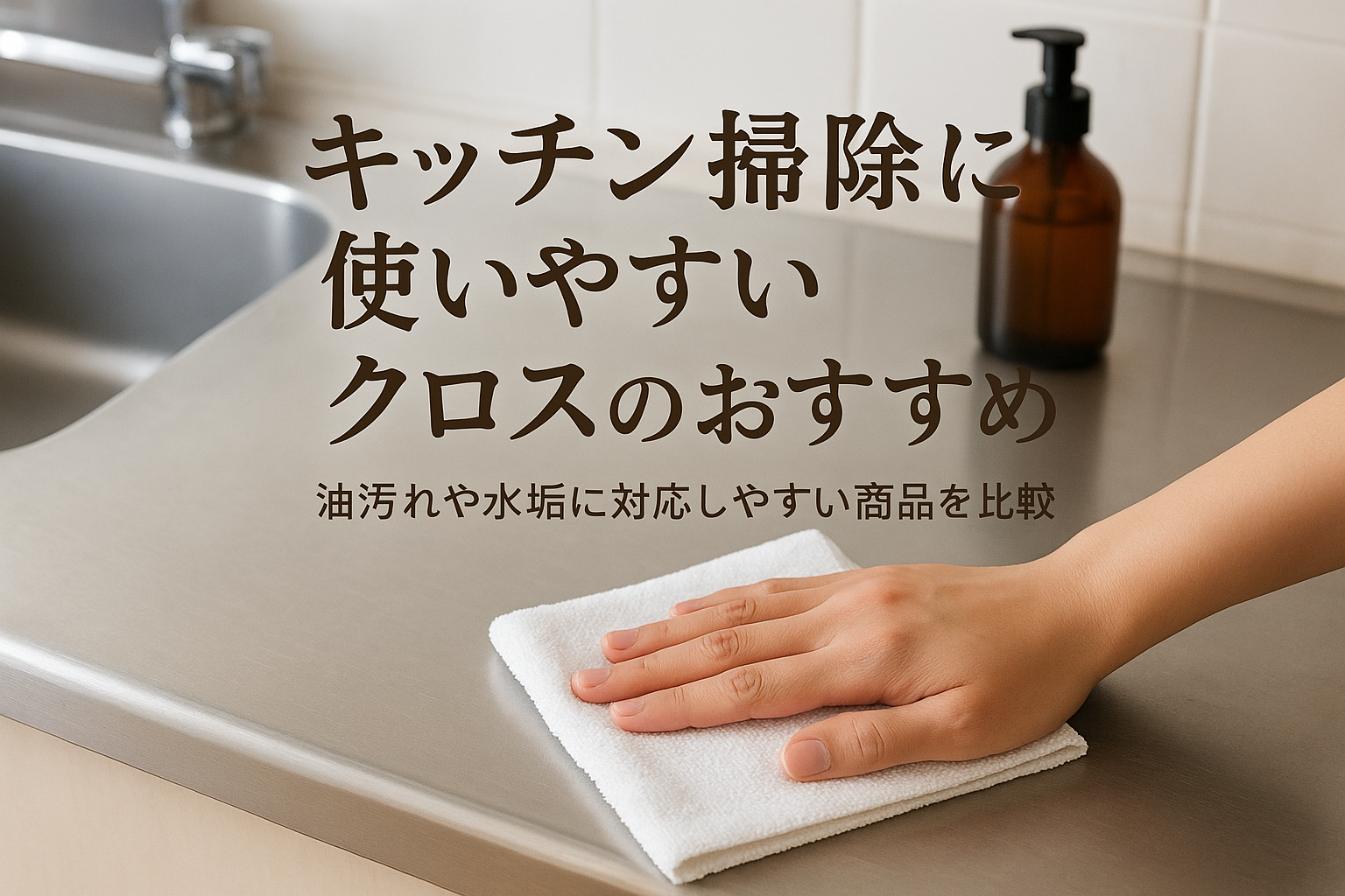 キッチン掃除に使いやすいクロスのおすすめ｜油汚れや水垢に対応しやすい商品を比較