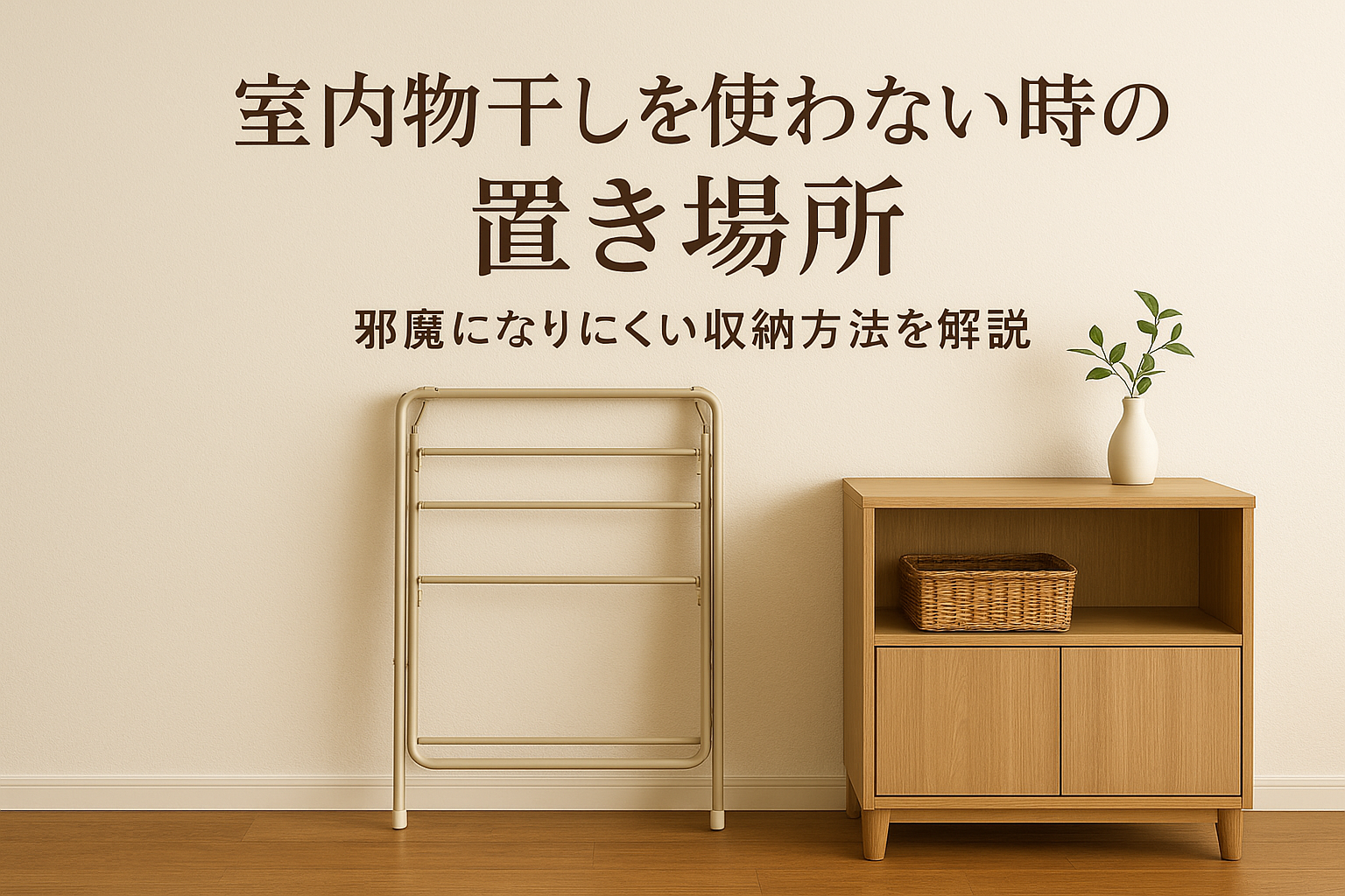 室内物干しを使わない時の置き場所｜邪魔になりにくい収納方法を解説