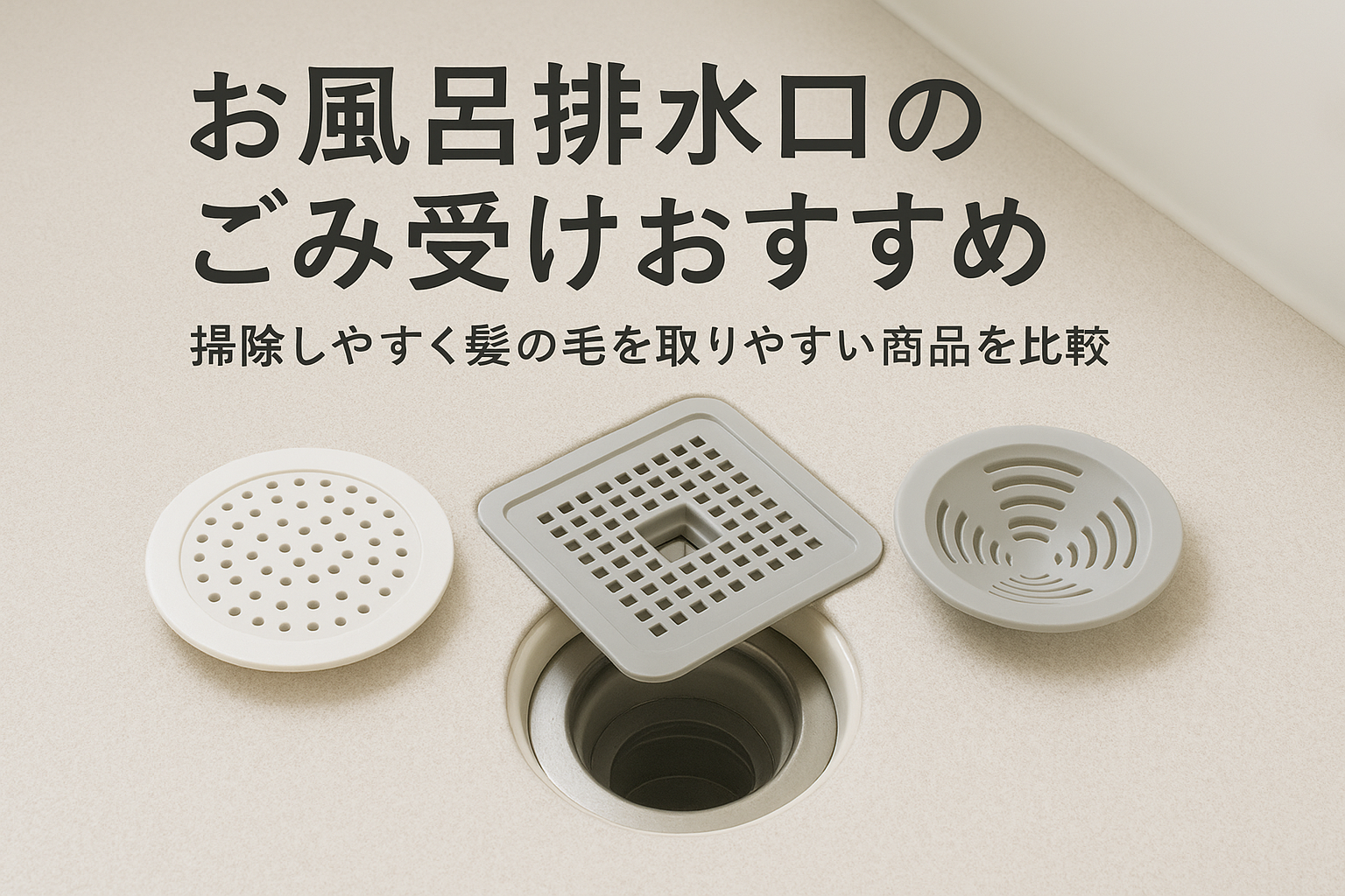 お風呂排水口のごみ受けおすすめ｜掃除しやすく髪の毛を取りやすい商品を比較