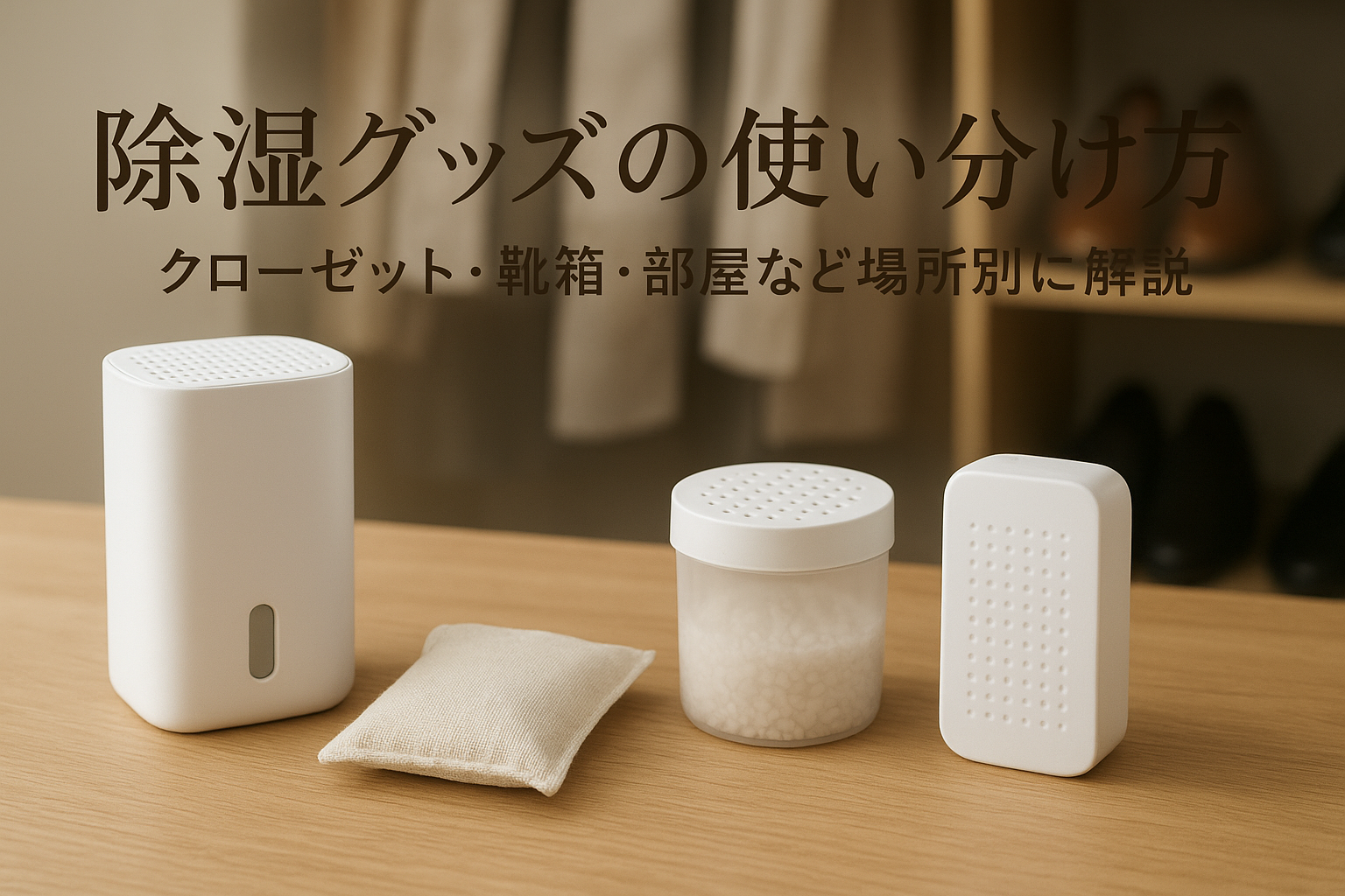 除湿グッズの使い分け方｜クローゼット・靴箱・部屋など場所別に解説