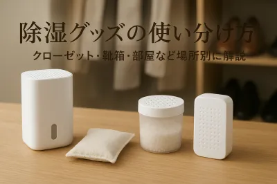 除湿グッズの使い分け方｜クローゼット・靴箱・部屋など場所別に解説