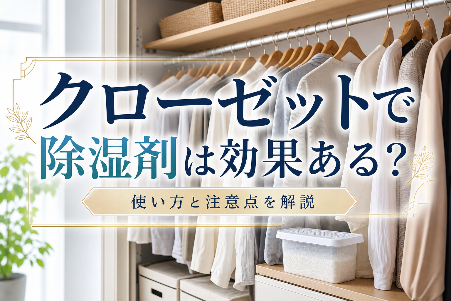 クローゼットで除湿剤は効果ある？使い方と注意点を解説