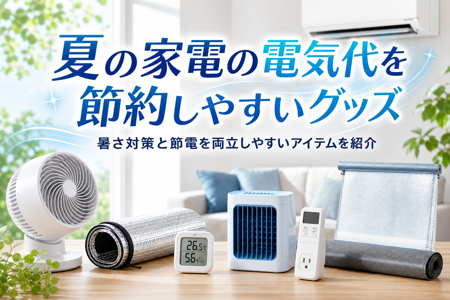 夏の家電の電気代を節約しやすいグッズ｜暑さ対策と節電を両立しやすいアイテムを紹介