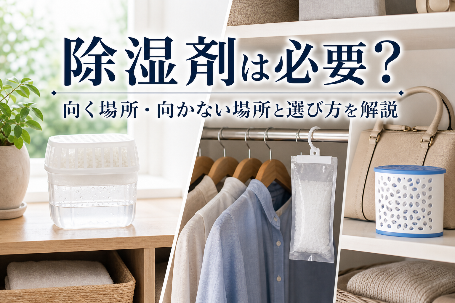 除湿剤は必要？向く場所・向かない場所と選び方を解説