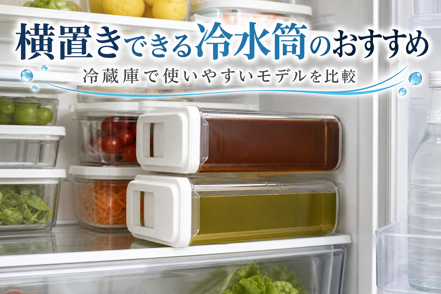 横置きできる冷水筒のおすすめ｜冷蔵庫で使いやすいモデルを比較