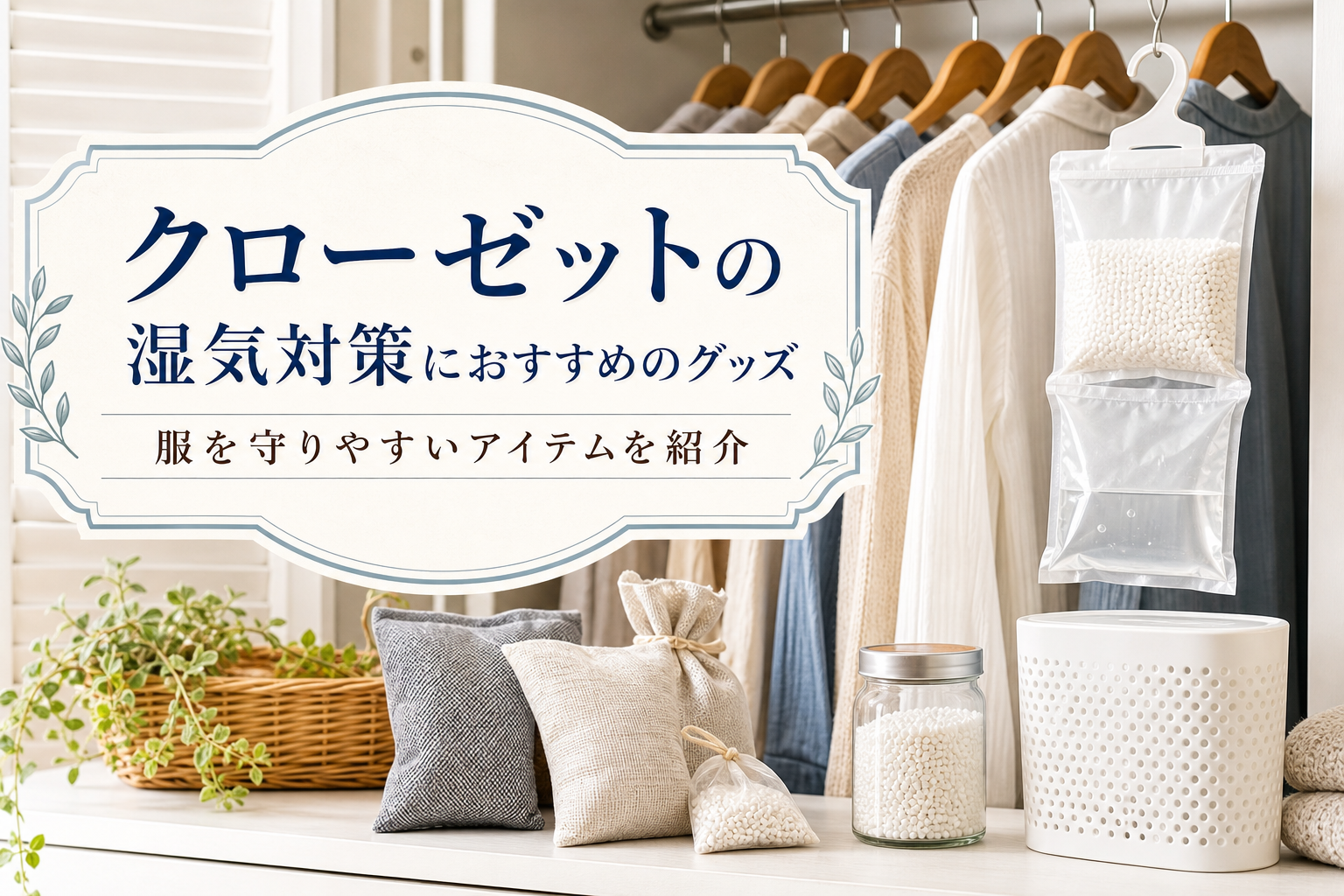 クローゼットの湿気対策におすすめのグッズ｜服を守りやすいアイテムを紹介