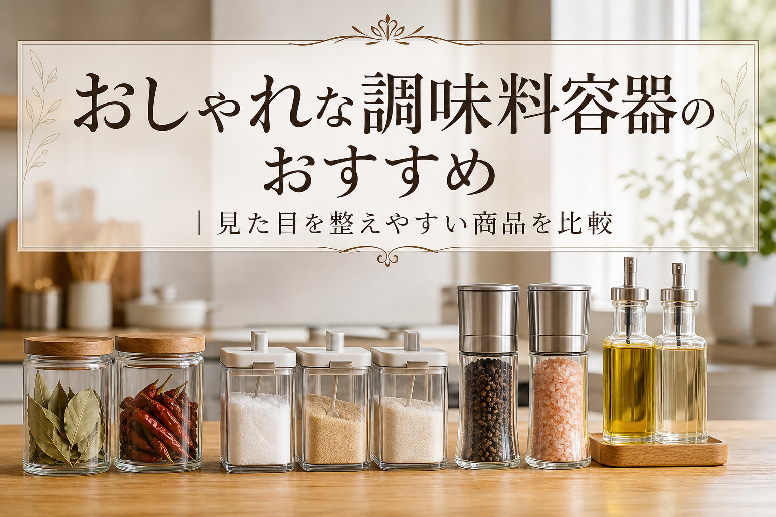 おしゃれな調味料容器のおすすめ｜見た目を整えやすい商品を比較