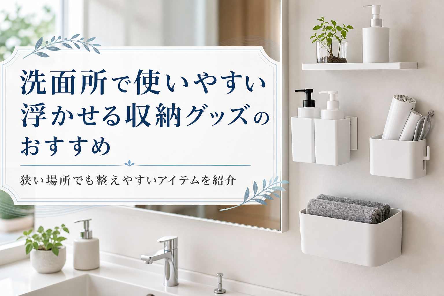 洗面所で使いやすい浮かせる収納グッズのおすすめ｜狭い場所でも整えやすいアイテムを紹介
