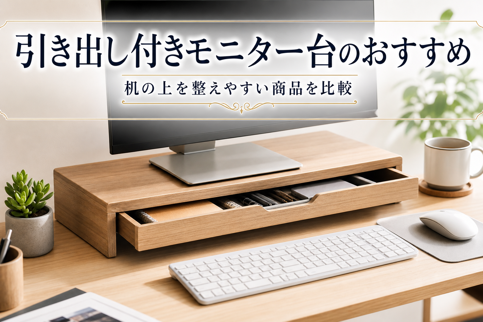 引き出し付きモニター台のおすすめ｜机の上を整えやすい商品を比較