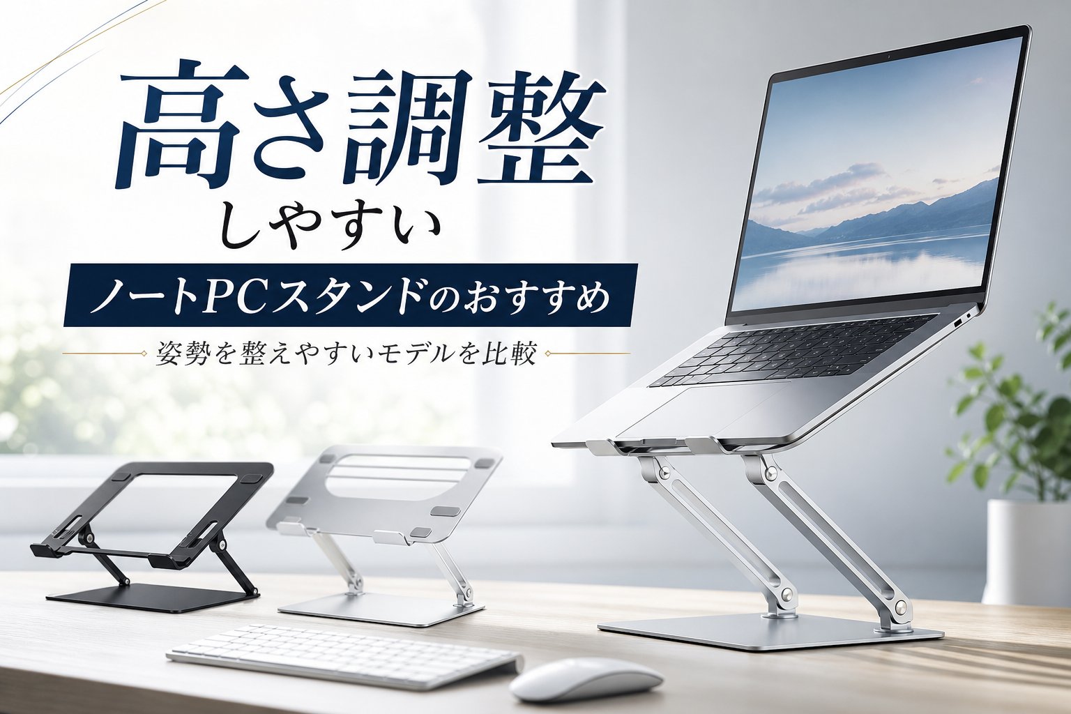 高さ調整しやすいノートPCスタンドのおすすめ|姿勢を整えやすいモデルを比較