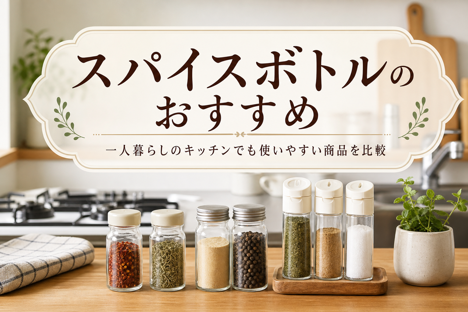 スパイスボトルのおすすめ｜一人暮らしのキッチンでも使いやすい商品を比較