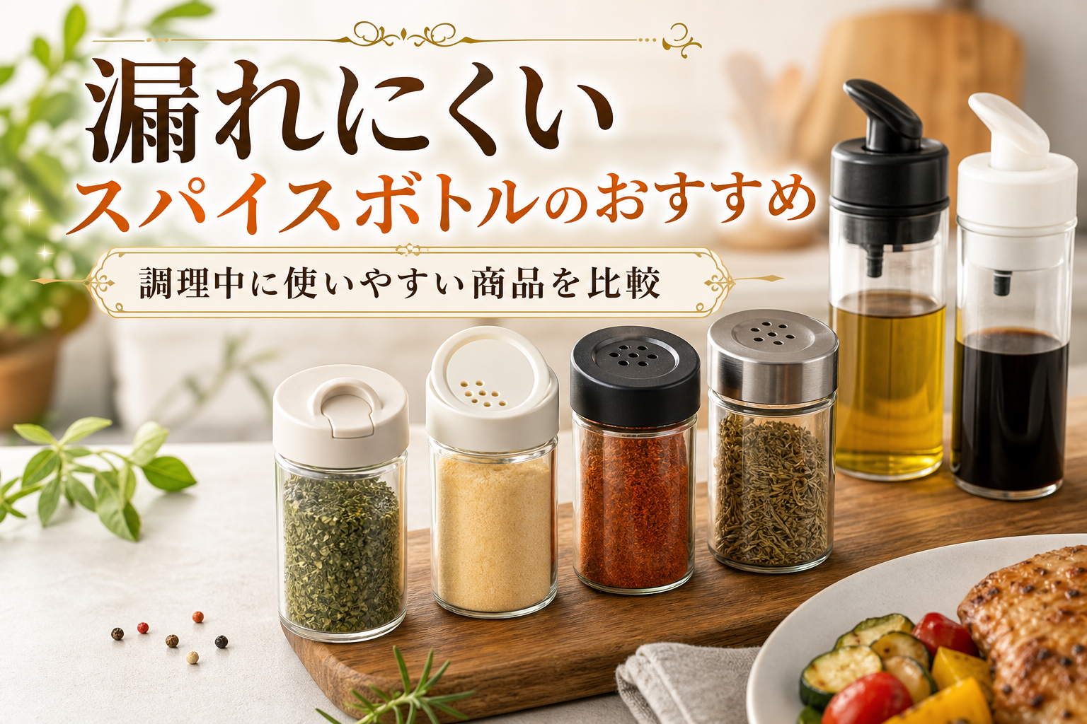 漏れにくいスパイスボトルのおすすめ｜調理中に使いやすい商品を比較