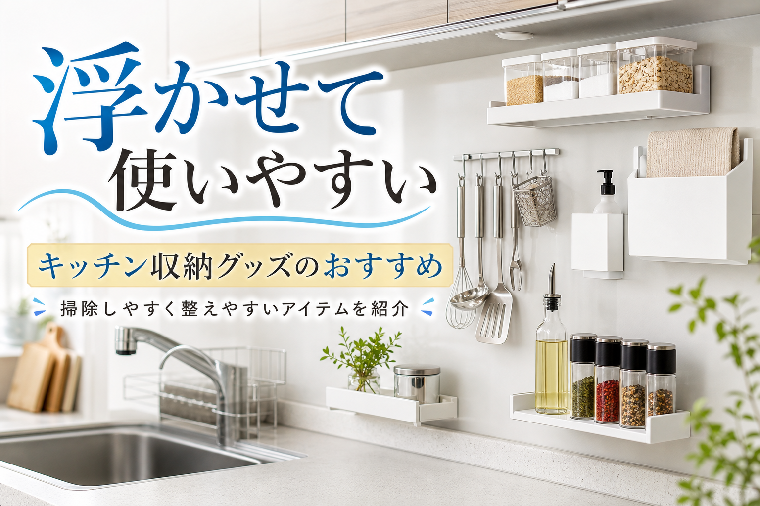 浮かせて使いやすいキッチン収納グッズのおすすめ｜掃除しやすく整えやすいアイテムを紹介