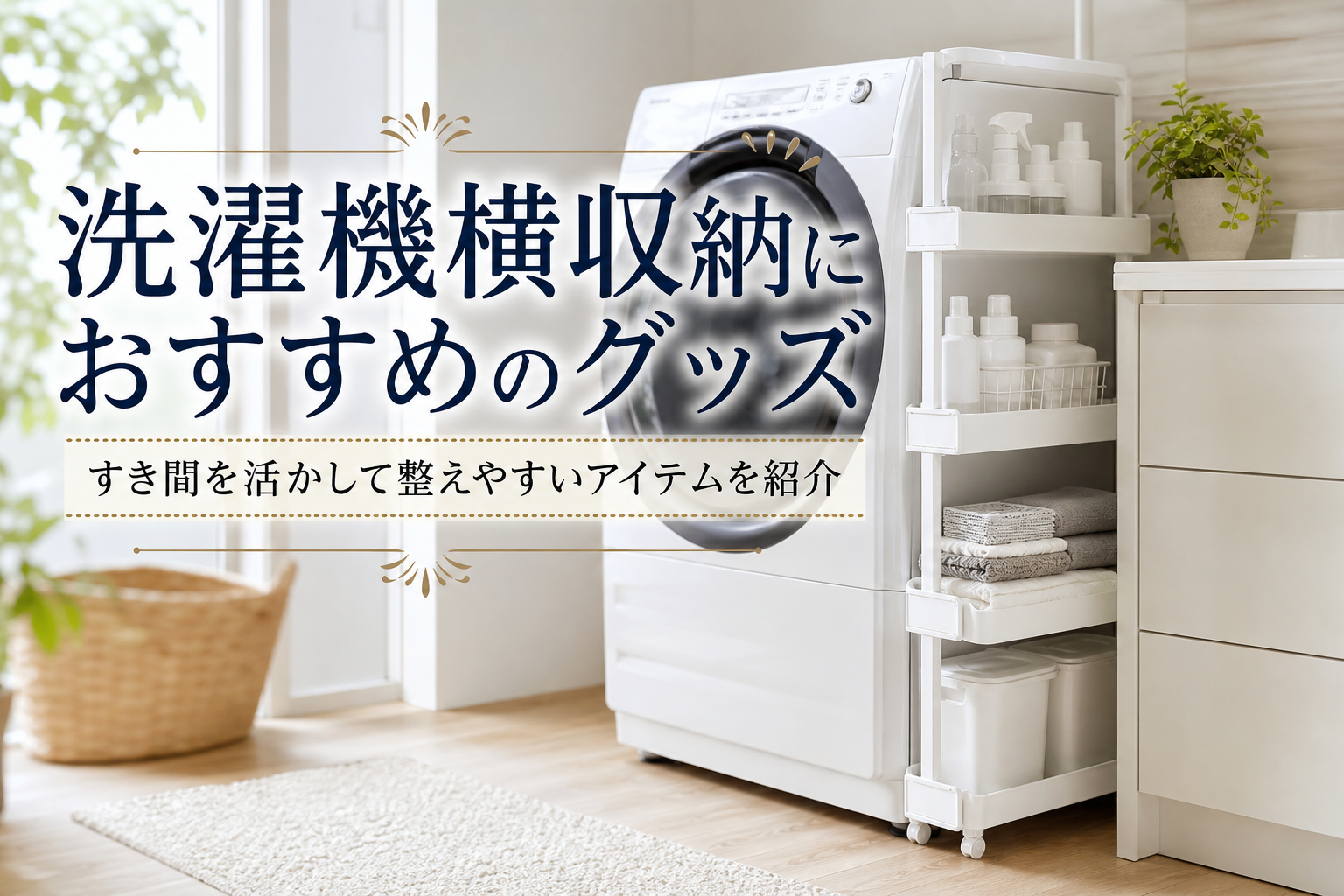 洗濯機横収納におすすめのグッズ｜すき間を活かして整えやすいアイテムを紹介