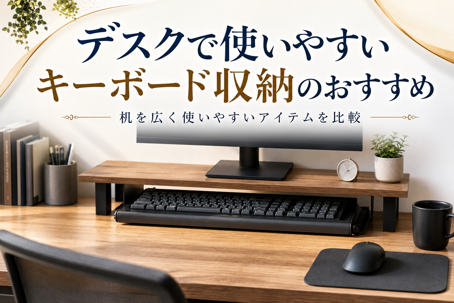 デスクで使いやすいキーボード収納のおすすめ｜机を広く使いやすいアイテムを比較