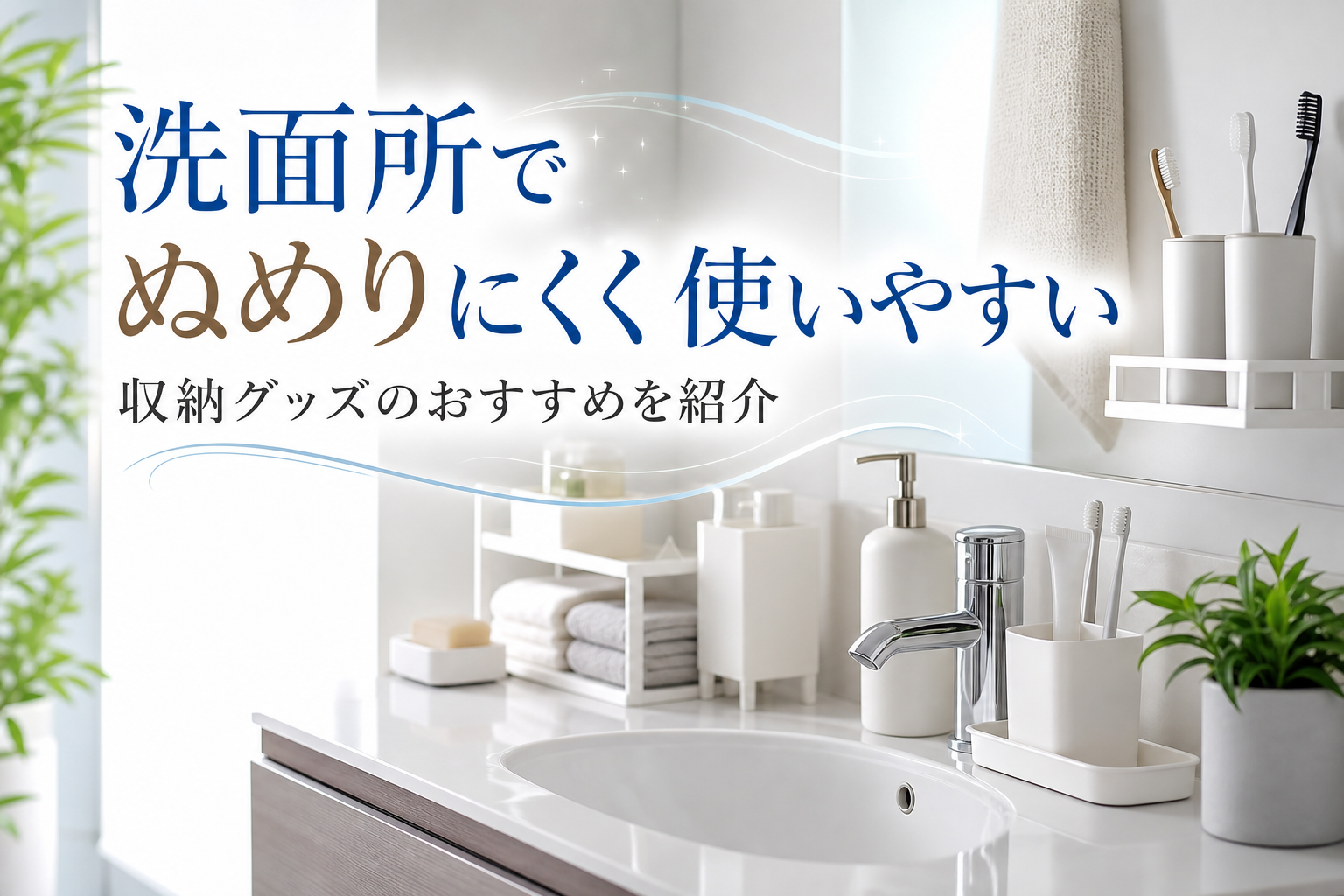 洗面所でぬめりにくく使いやすい収納グッズのおすすめを紹介
