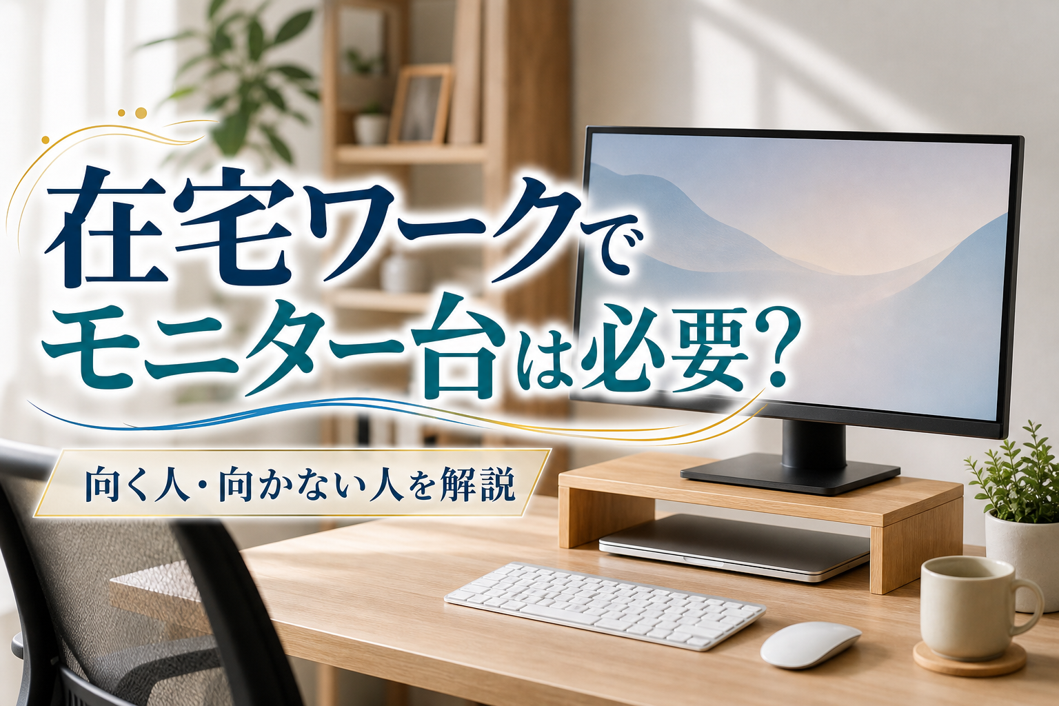 在宅ワークでモニター台は必要?向く人・向かない人を解説