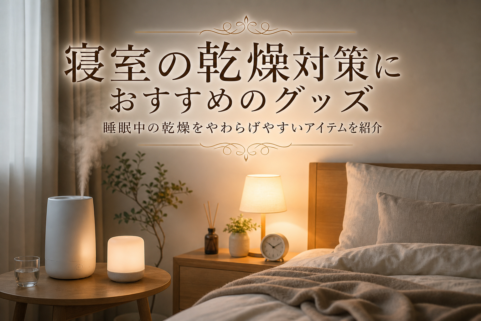 寝室の乾燥対策におすすめのグッズ|睡眠中の乾燥をやわらげやすいアイテムを紹介