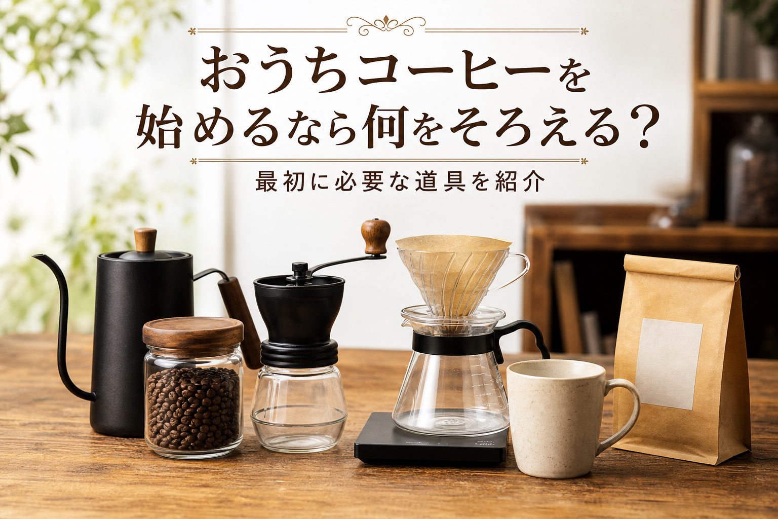 おうちコーヒーを始めるなら何をそろえる？最初に必要な道具を紹介