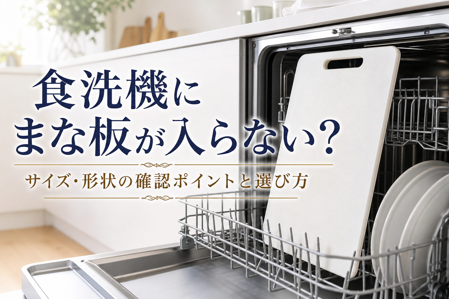 食洗機にまな板が入らない?サイズ・形状の確認ポイントと選び方