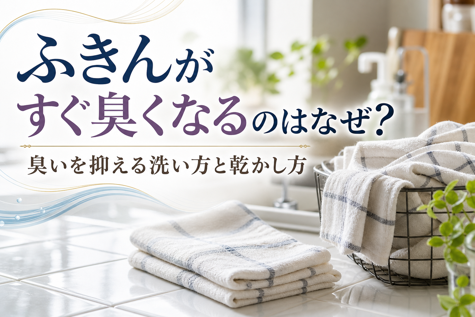 ふきんがすぐ臭くなるのはなぜ？臭いを抑える洗い方と乾かし方