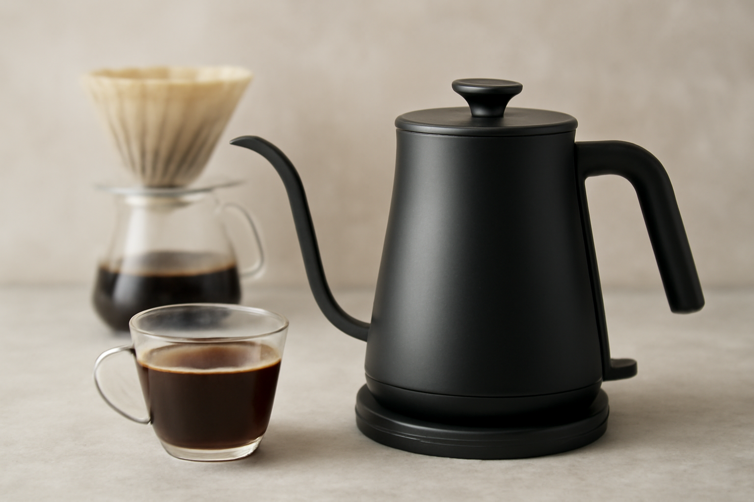 美味しいコーヒーの秘密は「細口ノズル」と「1℃単位の温度調節」にあり！