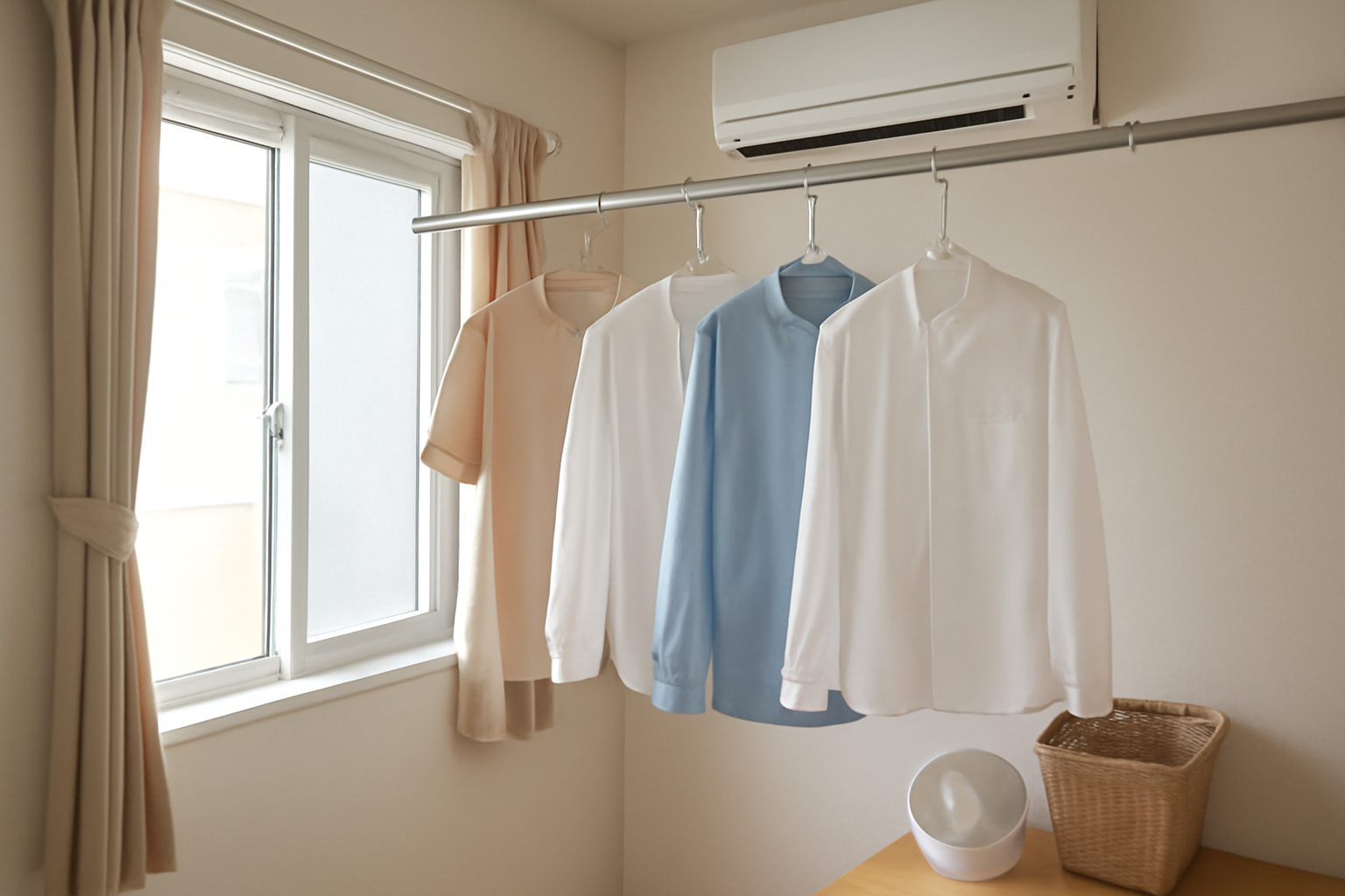 狭い部屋での部屋干しは「湿度コントロール」と「風の工夫」が最大のカギ！